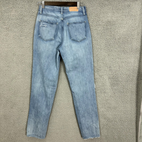PISTOLA Presley High Rise Relaxed Roller Jeans sz 25 Blue Light Wash Distressed - Picture 2 of 7